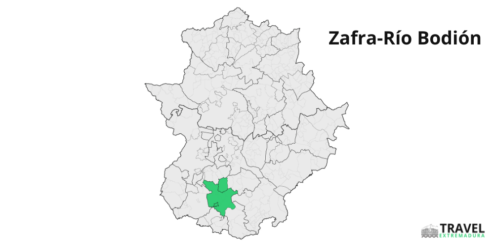 Zafra-Río Bodión area map