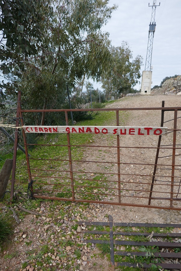 Sendero del Abrigo del Águila, Magacela: gate