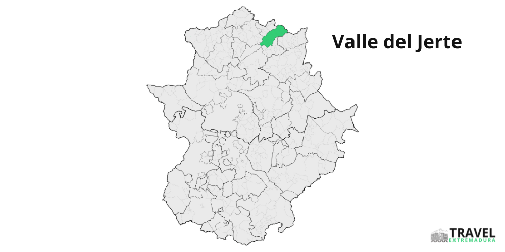 Valle del Jerte, map